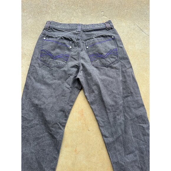 Vintage Baggy Hip Hop Skater Deim Jeans Size 36x34 Q3 - Picture 1 of 7